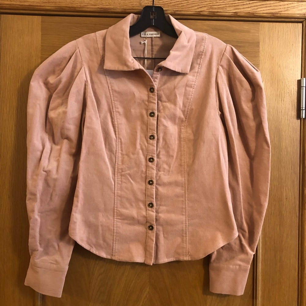 NWT Ulla Johnson ZOE blouse pale oak Size 6 - Picture 2 of 8